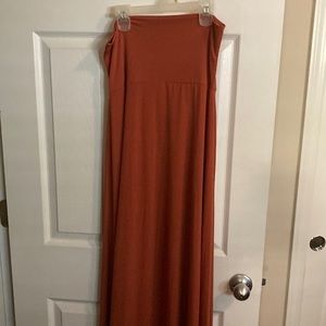 Lularoe orange maxi skirt new